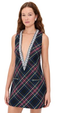 Retrofête Nancie Dress Black Tartan M