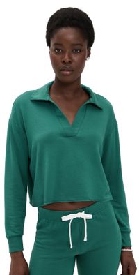 Splits59 Joan Fleece Polo Sweatshirt Arugula XL