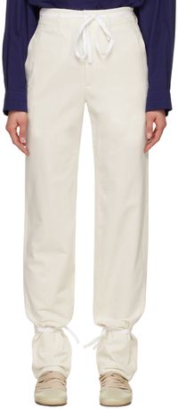 LEMAIRE White Straight Trousers