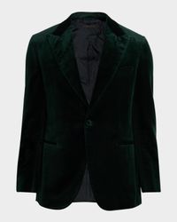 Men's Velvet Single-Breasted Blazer