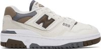 New Balance Off-White & Brown 550 Sneakers