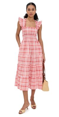 Hill House Home The Ellie Nap Dress Watercolor Gingham/Cherry S