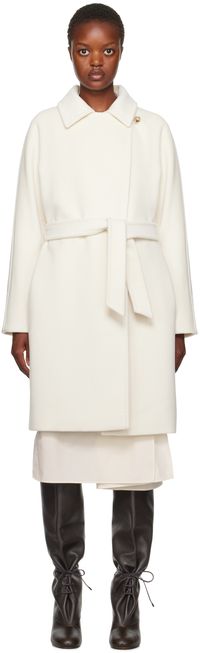 Max Mara White Estella Coat