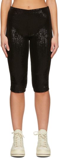 We11done Black Sequin Shorts