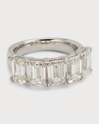Lab Grown Diamond 18K White Gold Emerald-Cut Ring