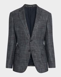 Men's Wool Faded Plaid G Line Sport Coat