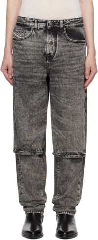 Diesel Jean D-Malon noir à coupe classique
