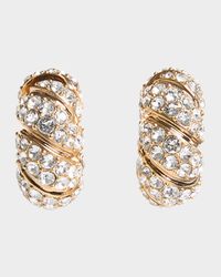 Pas Plus Crystal Clip Earrings