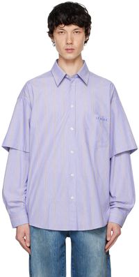 Le PÈRE Chemise étagée bleue à boutons