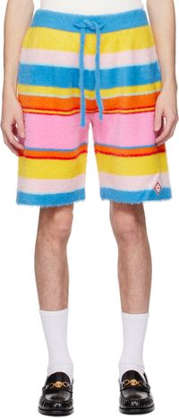 Casablanca Multicolor Fluffy Stripe Oversized Shorts