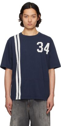 AMBUSH Navy Panelled T-shirt