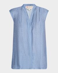 V-Neck Sleeveless Silk Blouse
