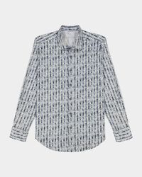 Men's Wooster Pinstripe Overlay Stretch Sport Shirt