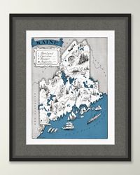 Pictorial Map of Maine