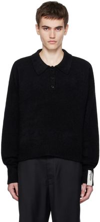 lesugiatelier Black Button Polo