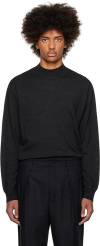 LEMAIRE Gray Mock Neck Sweater