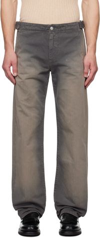 OUR LEGACY Gray & Tan Trucker Trousers