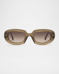 Lombards Acetate & Nylon Oval Sunglasses