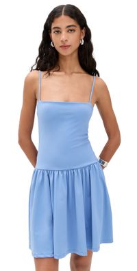Susana Monaco Low Waist Flare String Dress 15 Sky XL