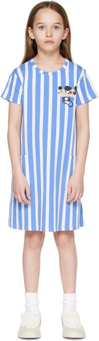 Mini Rodini Kids Blue Ritzratz Stripe Dress