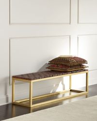 Hildago Woven Leather Bench