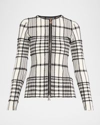 Greer Check Zip Cardigan