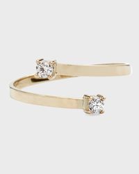 14K Gold Solo Double Diamond Ring