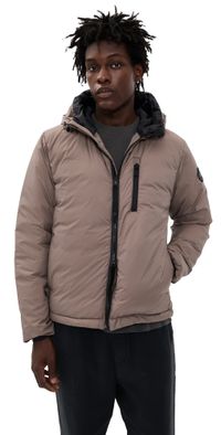 Canada Goose Lodge Black Disc Hooded Jacket Taupe Grey XL