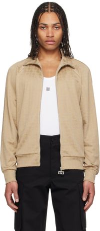 Givenchy Beige Vintage Zipped Track Jacket