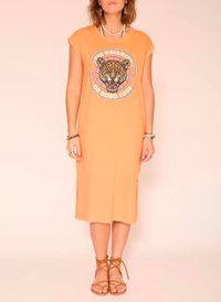 Mkt - Robe longue ample en coton - Taille XL - Orange
