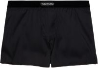 TOM FORD Boxer noir à logo en tissu jacquard