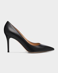 85mm Gianvito Leather Pointed-Toe Pumps