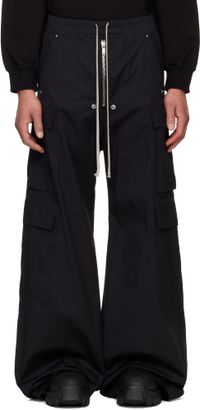 Rick Owens Black Hollywood Cargobela Cargo Pants