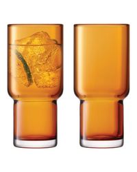 Utility Amber Highballs, Set of 2
