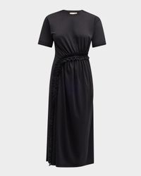 Lilia Ruffle Organic Cotton Midi Dress