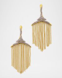Solanales Crystal Fringe Chandelier Earrings