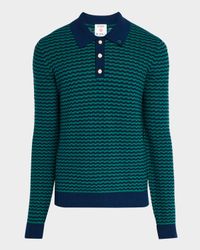Men's Mini Wave Knit Polo Shirt