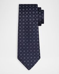 Men's Geometric Chevron Silk Tie