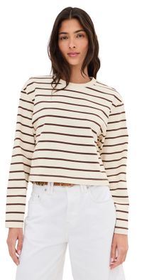 LE BOP Danica Crop Top Chocolate/Ivory L