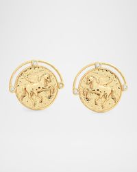 Pegasus Coin Stud Earrings
