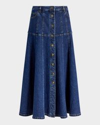 Veena Denim Midi Skirt