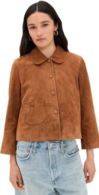 ba & sh Veste Milas Suede Jacket Camel 1