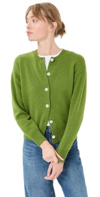 &Daughter Ada Crewneck Cardigan Green XS