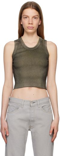 NotSoNormal Brown Micro Tank Top