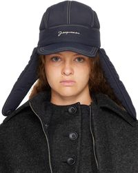 JACQUEMUS Navy 'La Cagoule Bricciola' Cap