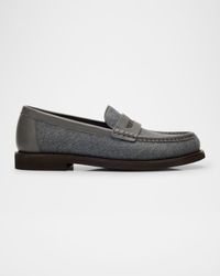 Felt Monili Penny Loafers