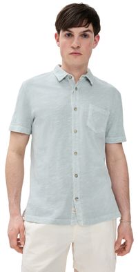Marine Layer Vintage Heavy Slub Button Down Light Grey S