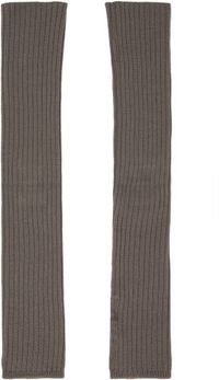 Rick Owens Gray Hollywood Rasato Knit Arm Warmers