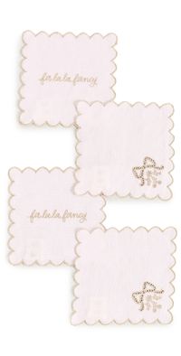 LoveShackFancy Winter Ribbon Cocktail Napkins Golden Hour One Size