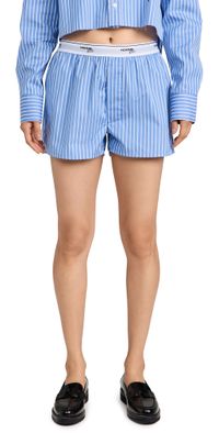 HOMMEGIRLS Boxer Shorts Blue White Stripe L